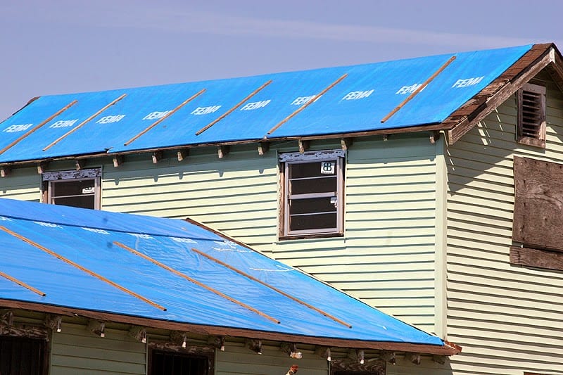 fema blue roof tarps after hurricane